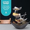Homedics Tabletop Water Fountain, Home Décor Soothing Sound Machine - Automatic Pump, Deep Basin & Natural River Rocks. Indoor Zen Relaxation for Office, Living Room, or Bedroom, 8.25” Tall