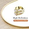 DUMOS 64"x21" Arched Full Length Floor Mirror, Full Body Mirror with Stand, Shatterproof Tempered Glass, Modern Aluminum Alloy Frame, Free Standing or Leaning for Home Decor, Gold