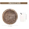 Hanobe Candle Plate Holder Tray: Round Wood Decorative Candle Plate - Rustic Farmhouse CoffeeTable Decor - Tealight Pillar Trays for Home Decor (Distressed)