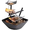 Homedics Tabletop Water Fountain, Home Décor Soothing Sound Machine - Automatic Pump, Deep Basin & Natural River Rocks. Indoor Zen Relaxation for Office, Living Room, or Bedroom, 8.25” Tall