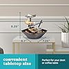 Homedics Tabletop Water Fountain, Home Décor Soothing Sound Machine - Automatic Pump, Deep Basin & Natural River Rocks. Indoor Zen Relaxation for Office, Living Room, or Bedroom, 8.25” Tall