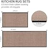 Eqivei Kitchen Rugs and Mats Non Skid Washable Set of 2 PCS, Absorbent Runner Rugs for Kitchen, Front of Sink, Kitchen Mats for Floor, 17.3"x 47"+17.3"x 29" (Black)