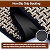 Eqivei Kitchen Rugs and Mats Non Skid Washable Set of 2 PCS, Absorbent Runner Rugs for Kitchen, Front of Sink, Kitchen Mats for Floor, 17.3"x 47"+17.3"x 29" (Black)