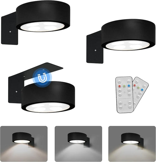 3-Pack Wireless Magnetic Picture Lights with Remote, Dimmable Timer & 3 Lighting Modes