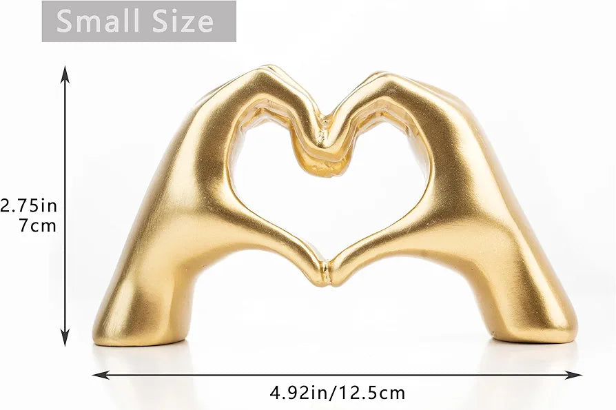 Modern Heart Hands Sculpture - Aesthetic Home Decor & Unique Gift
