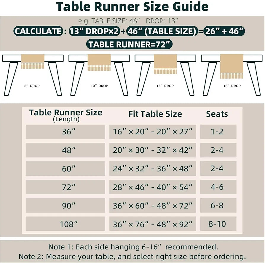 FEXIA 72-Inch Boho Macrame Table Runner with Tassels - Rustic Farmhouse Decor for Dining, Bridal Shower, and Living Room