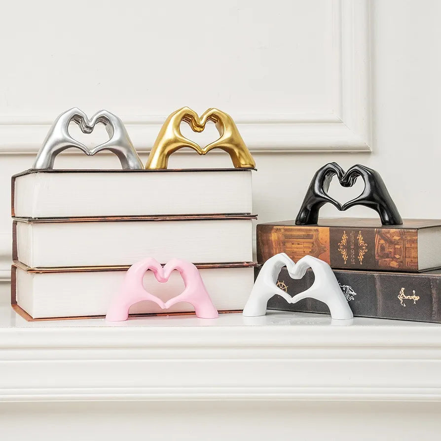 Modern Heart Hands Sculpture - Aesthetic Home Decor & Unique Gift