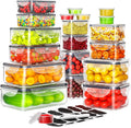 40 PCS Food Storage Containers with Lids Airtight , Plastic Storage Meal Prep Container-Stackable 100% Leakproof & Microwave Organization and Storage Sets, Lunch Containers