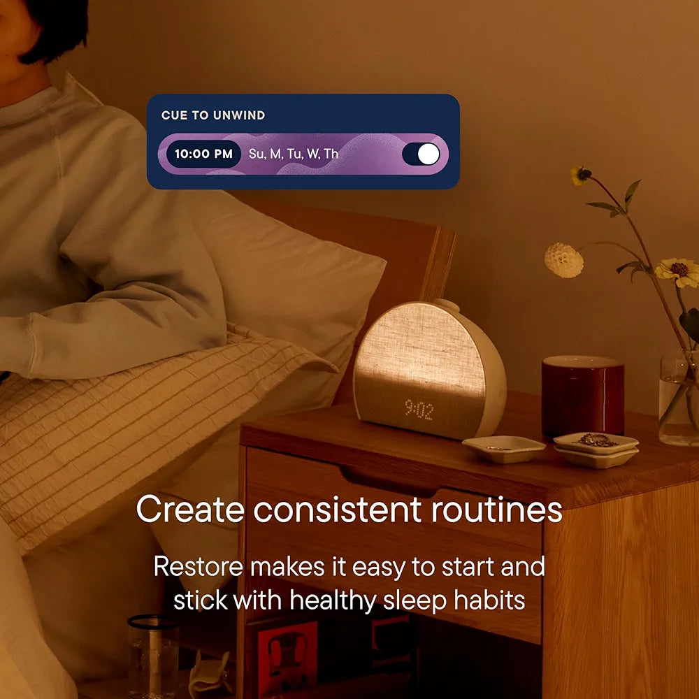 Hatch Restore 3 Sunrise Alarm Clock, Sound Machine, Smart Light  - White Noise, Screen-Free Sleep Routine