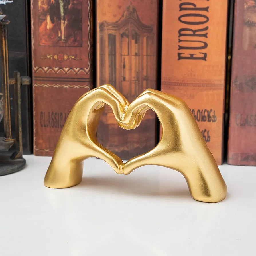 Modern Heart Hands Sculpture - Aesthetic Home Decor & Unique Gift