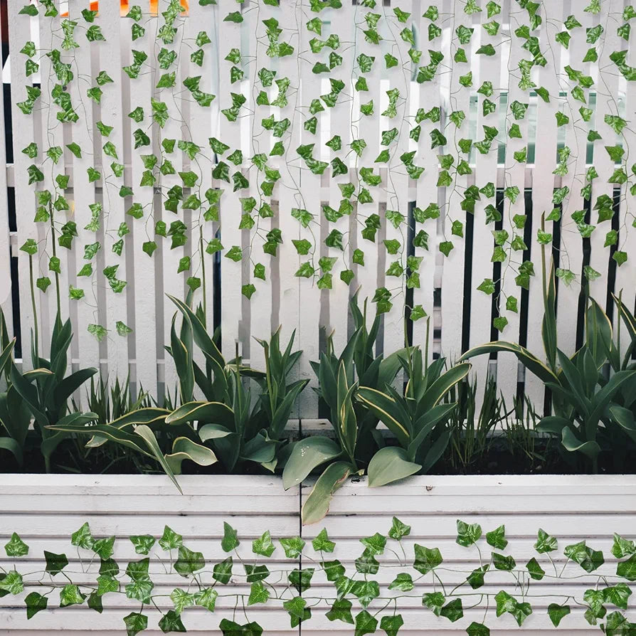 Fake Vines for Room Decor Aesthetic Artificial Plant Ivy Leaves Hanging Greenery Garlands for Home Bedroom Wall Wedding Party Decor