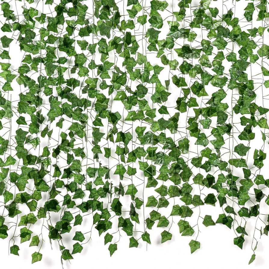 Fake Vines for Room Decor Aesthetic Artificial Plant Ivy Leaves Hanging Greenery Garlands for Home Bedroom Wall Wedding Party Decor