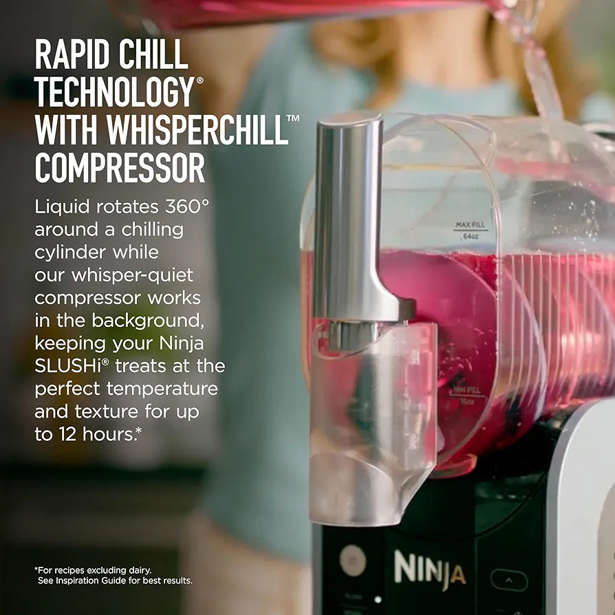 Ninja SLUSHi Frozen Drink & Slushie Machine with RapidChill Technology | 88 oz. Easy Fill Vessel | 5 Preset Programs | Make Margaritas, Frappés, & More | With Dishwasher Safe Parts | Black | FS301