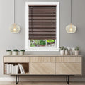 Achim Home Decor GII Luna 31" x 64" Cordless Mahogany Vinyl Venetian Blind - 2" Slat Room Darkening Window Treatment