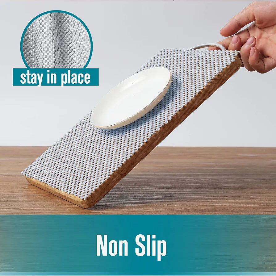 Non-Adhesive Non-Slip Beige Shelf and Drawer Liner, 12-inch x 20-foot Roll