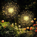 GIGALUMI Solar Firework Garden Lights, 120 LED Outdoor Decorative Fairy Lights (2-Pack, Warm White)