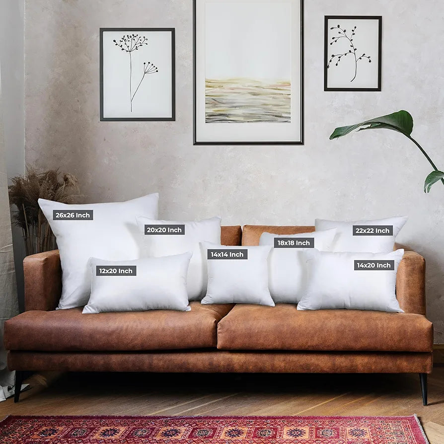 Utopia Bedding Throw Pillows  – 18 x 18 Inches Down Alternative Pillows for Bed, Sofa, and Couch - Fluffy Decorative Stuffer Pillow for Indoors & Outdoors