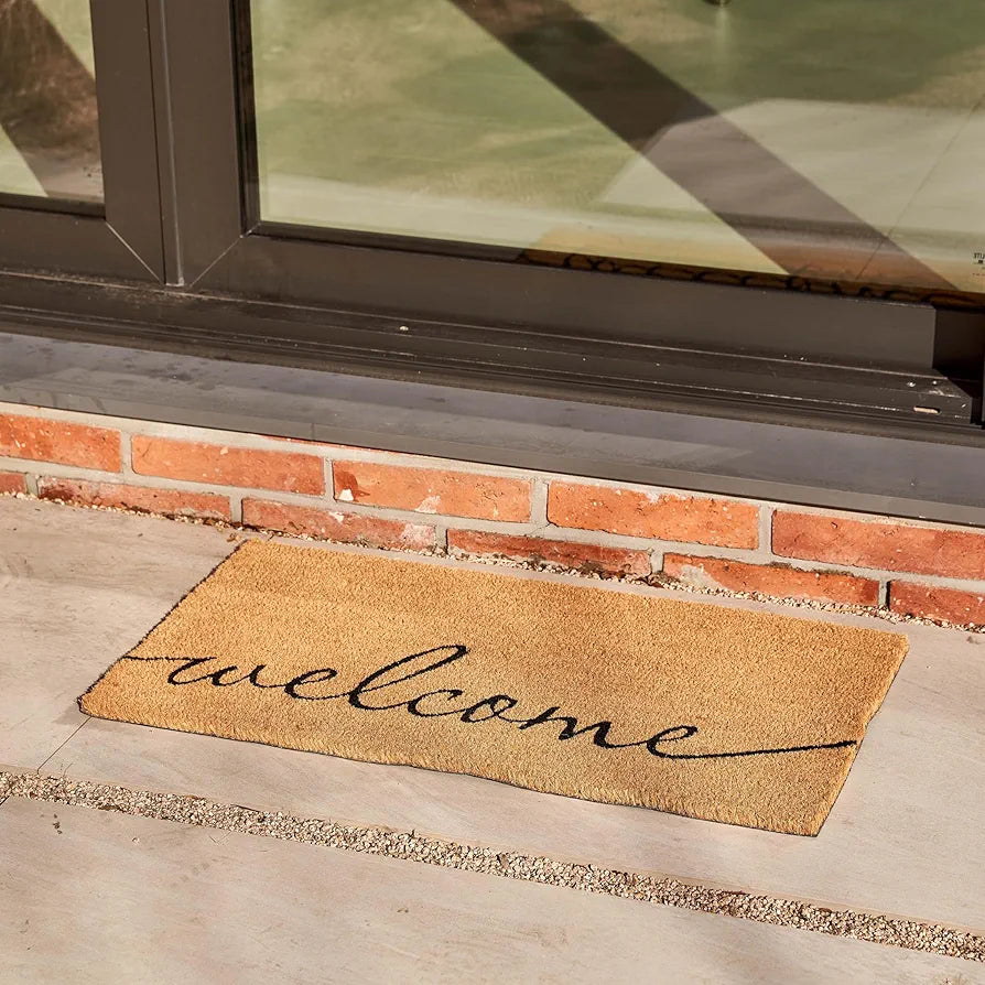 KANKUN Heavy-Duty Coco Coir Welcome Doormat for Entrance